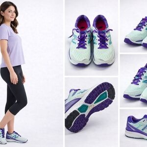 Run Disney New Balance Women's Mint and Purple Athletic Shoes